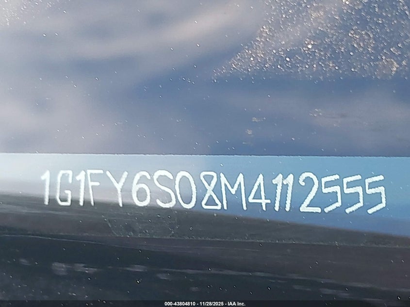 2021 Chevrolet Bolt Ev Fwd Lt VIN: 1G1FY6S08M4112555 Lot: 43804810