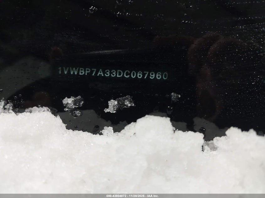 2013 Volkswagen Passat 2.5L Se VIN: 1VWBP7A33DC067960 Lot: 43804872