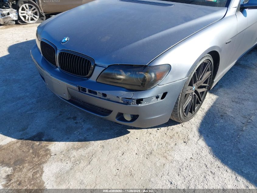 2007 BMW 750I VIN: WBAHL83587DT08825 Lot: 43805063