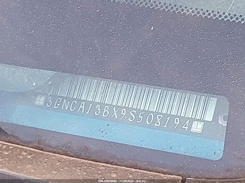 2009 Chevrolet Hhr Ls VIN: 3GNCA13BX9S508194 Lot: 43805065