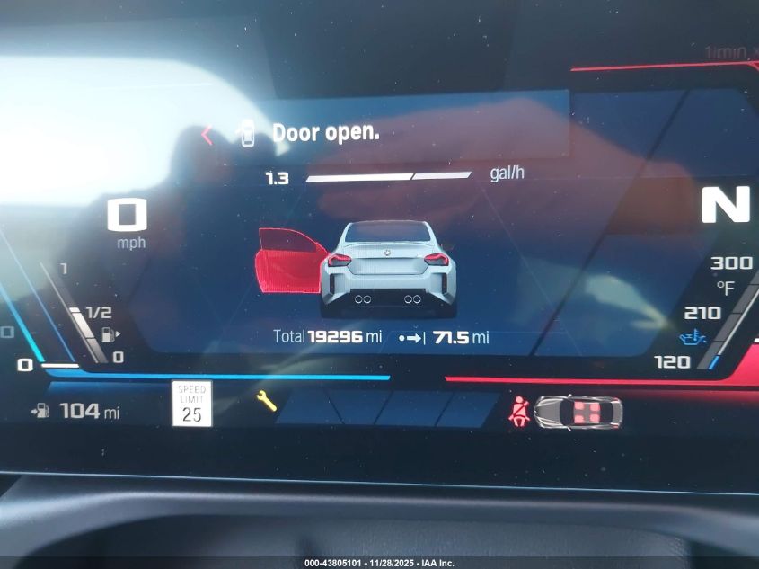 2024 BMW M2 VIN: 3MF13DM09R8E01642 Lot: 43805101