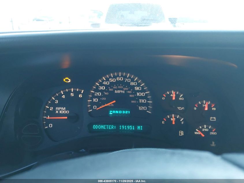 2003 Chevrolet Avalanche 1500 VIN: 3GNEC13T13G244806 Lot: 43805170