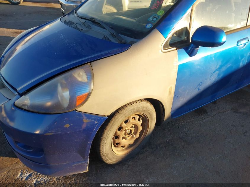 2007 Honda Fit Sport VIN: JHMGD38617S040372 Lot: 43805279