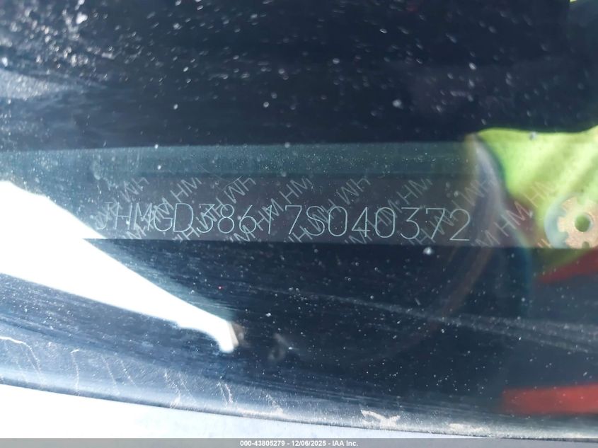 2007 Honda Fit Sport VIN: JHMGD38617S040372 Lot: 43805279