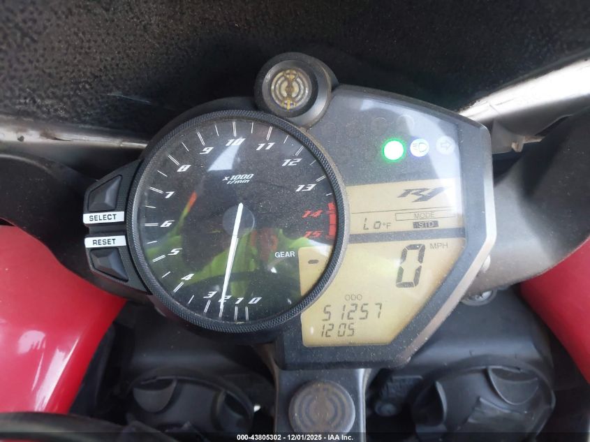 2009 Yamaha Yzfr1 VIN: JYARN23Y59A001119 Lot: 43805302