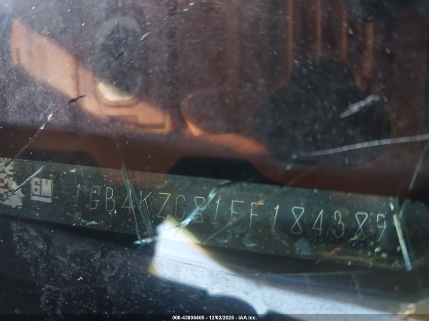 2015 Chevrolet Silverado 3500Hd Chassis Lt VIN: 1GB4KZC81FF184389 Lot: 43805405