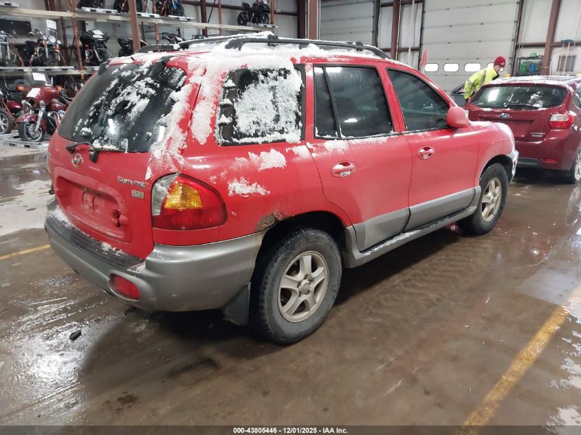 KM8SC13E33U523633 2003 HYUNDAI SANTA FE photo no. 4