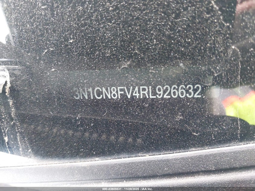 2024 Nissan Versa 1.6 Sr VIN: 3N1CN8FV4RL926632 Lot: 43805531