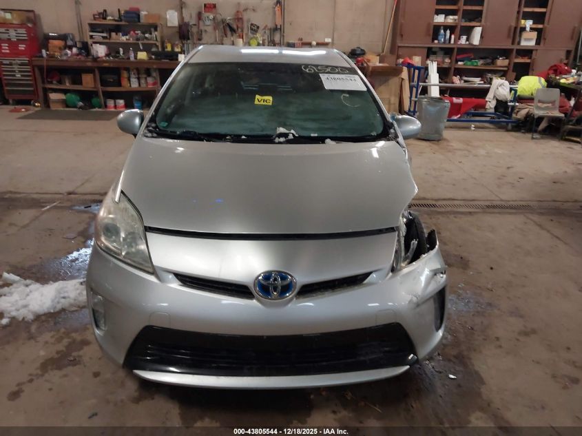 2014 Toyota Prius Two VIN: JTDKN3DUXE1737135 Lot: 43805544