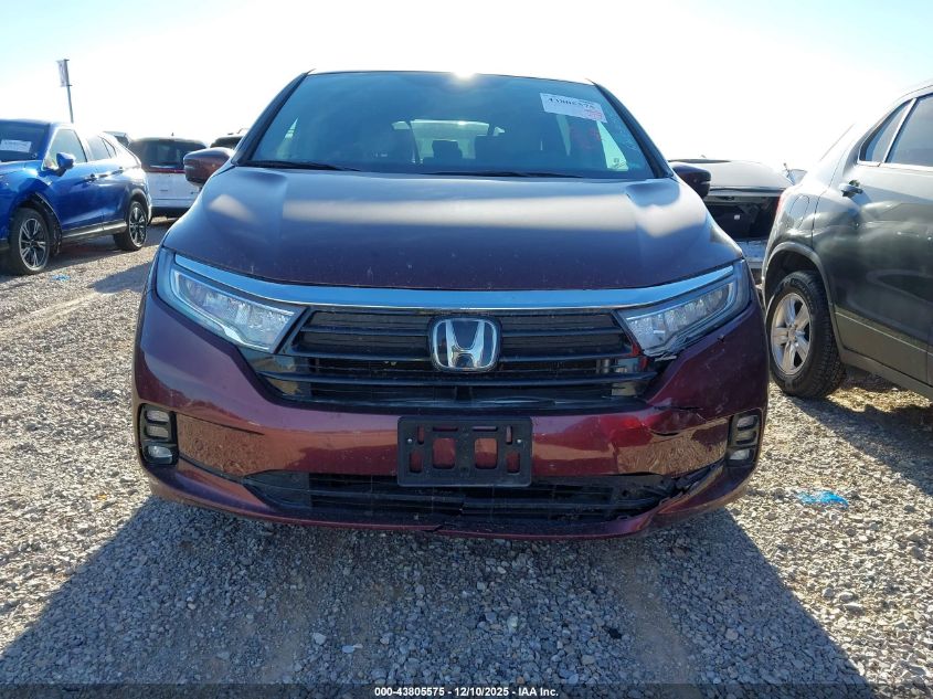 2021 Honda Odyssey Elite VIN: 5FNRL6H90MB016307 Lot: 43805575