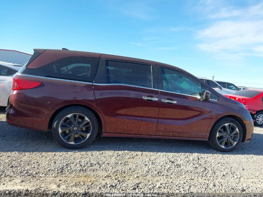 2021 Honda Odyssey Elite VIN: 5FNRL6H90MB016307 Lot: 43805575