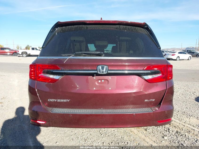 2021 Honda Odyssey Elite VIN: 5FNRL6H90MB016307 Lot: 43805575