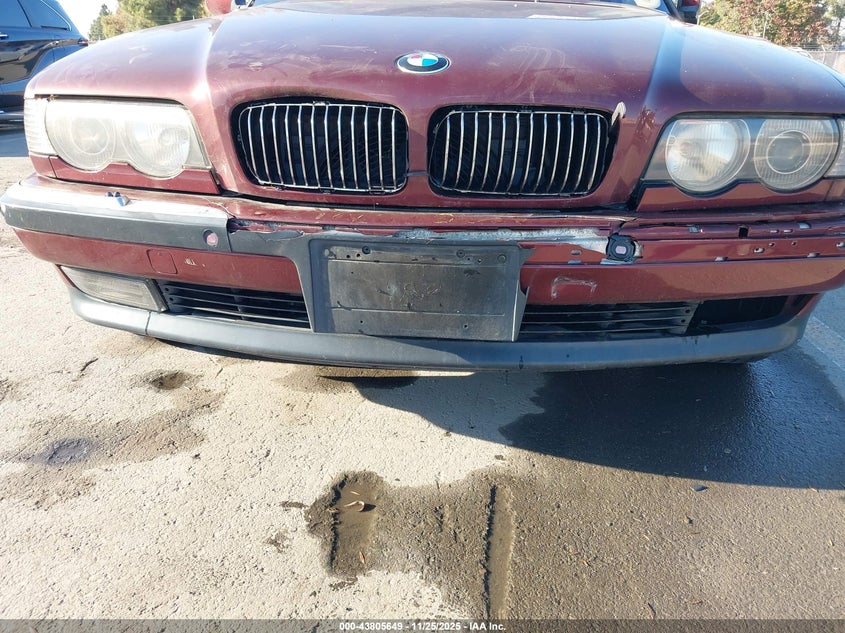 2000 BMW 740Il VIN: WBAGH8347YDP13452 Lot: 43805649