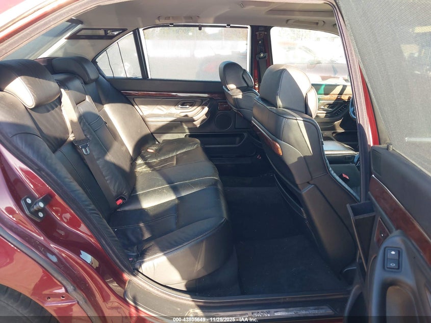 2000 BMW 740Il VIN: WBAGH8347YDP13452 Lot: 43805649