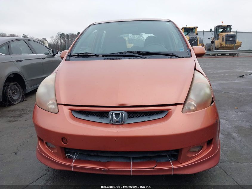 2007 Honda Fit Sport VIN: JHMGD38607S047474 Lot: 43805700
