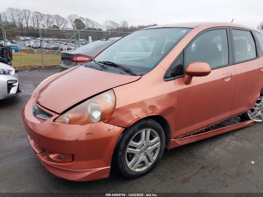2007 Honda Fit Sport VIN: JHMGD38607S047474 Lot: 43805700
