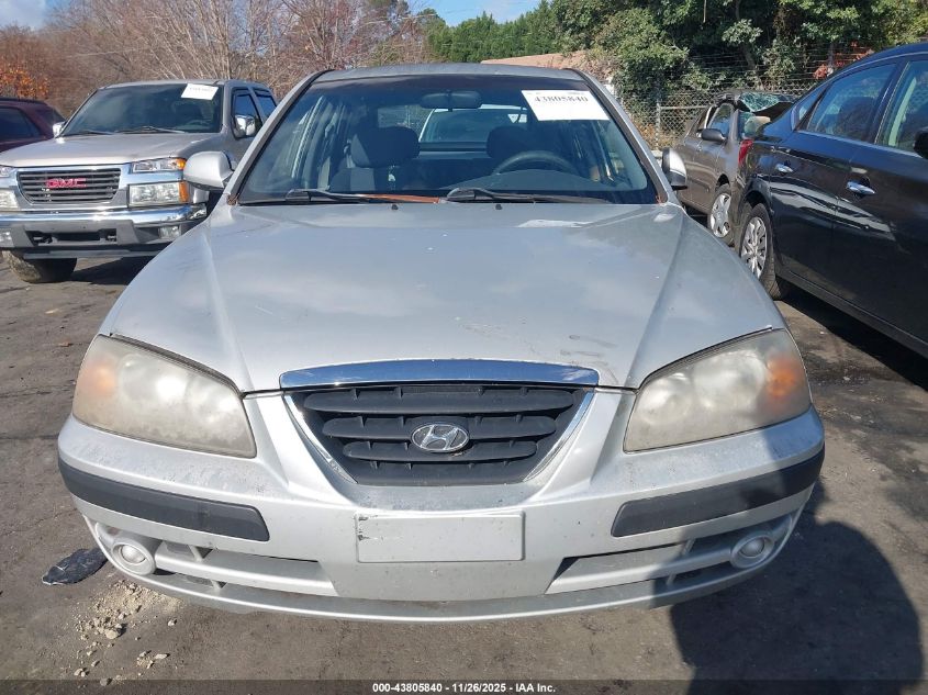 2006 Hyundai Elantra Gls/Gt VIN: KMHDN56D66U202817 Lot: 43805840