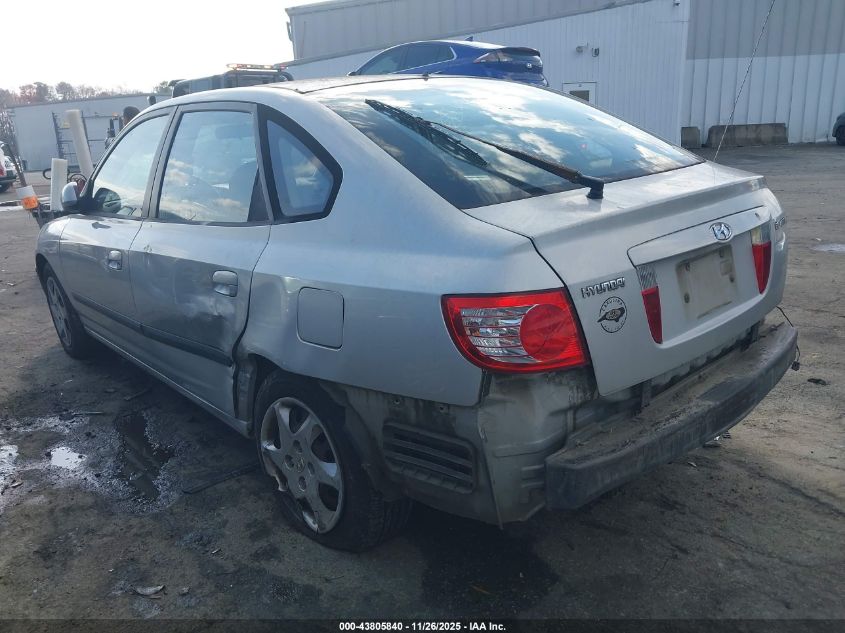 2006 Hyundai Elantra Gls/Gt VIN: KMHDN56D66U202817 Lot: 43805840