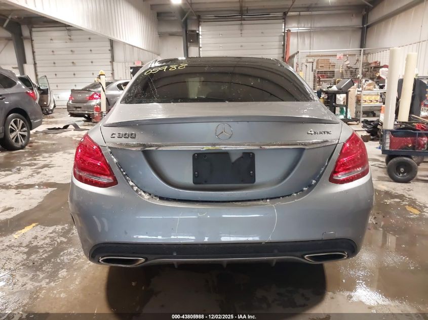 2016 Mercedes-Benz C 300 Sport 4Matic VIN: 55SWF4KB0GU115917 Lot: 43805988