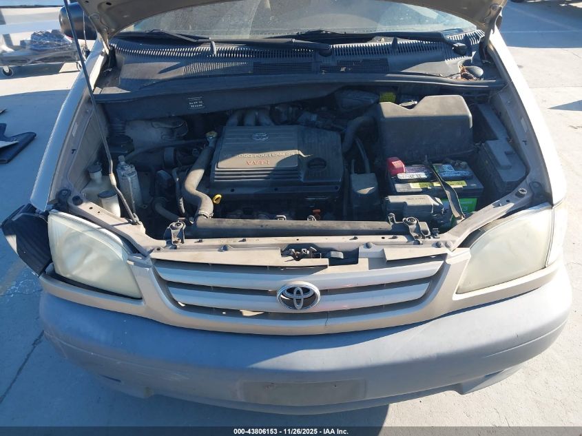 2003 Toyota Sienna Ce VIN: 4T3ZF19C33U536174 Lot: 43806153