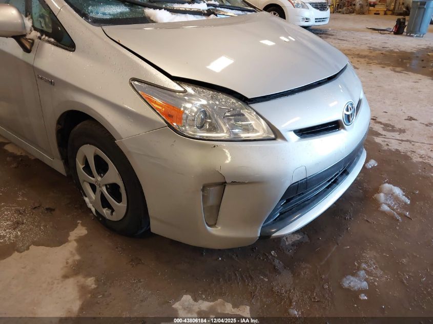 2014 Toyota Prius Three VIN: JTDKN3DUXE0380738 Lot: 43806184