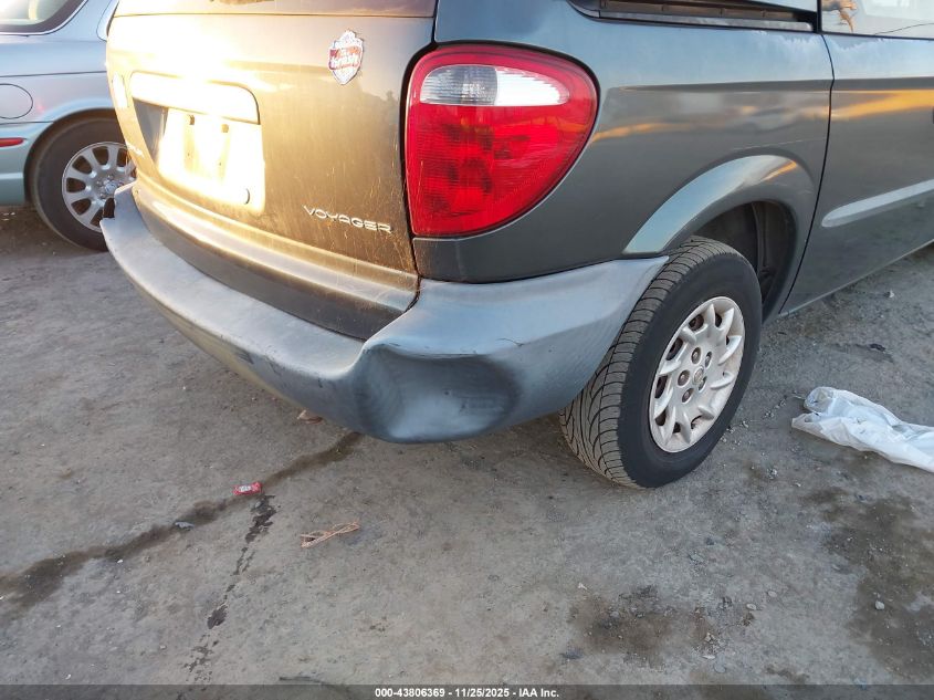2002 Chrysler Voyager VIN: 1C4GJ25312B645354 Lot: 43806369