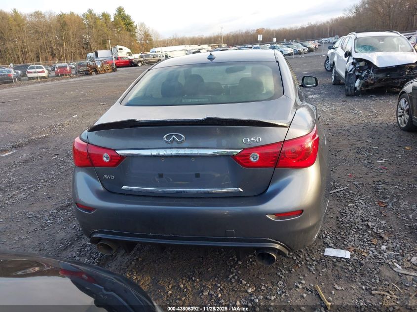 2014 Infiniti Q50 Premium VIN: JN1BV7ARXEM694988 Lot: 43806392