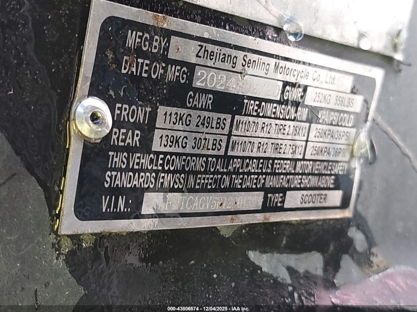 2024 Kawasaki Z750S VIN: LFETCAGV5R1200139 Lot: 43806574