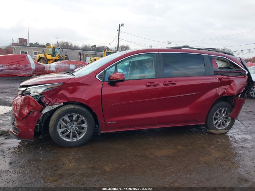 2021 Toyota Sienna Le VIN: 5TDKRKEC4MS030084 Lot: 43806576