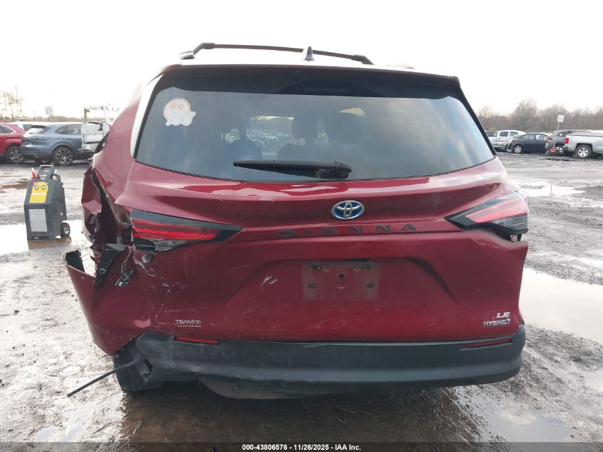 2021 Toyota Sienna Le VIN: 5TDKRKEC4MS030084 Lot: 43806576