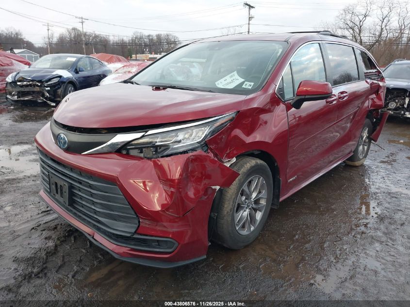 2021 Toyota Sienna Le VIN: 5TDKRKEC4MS030084 Lot: 43806576