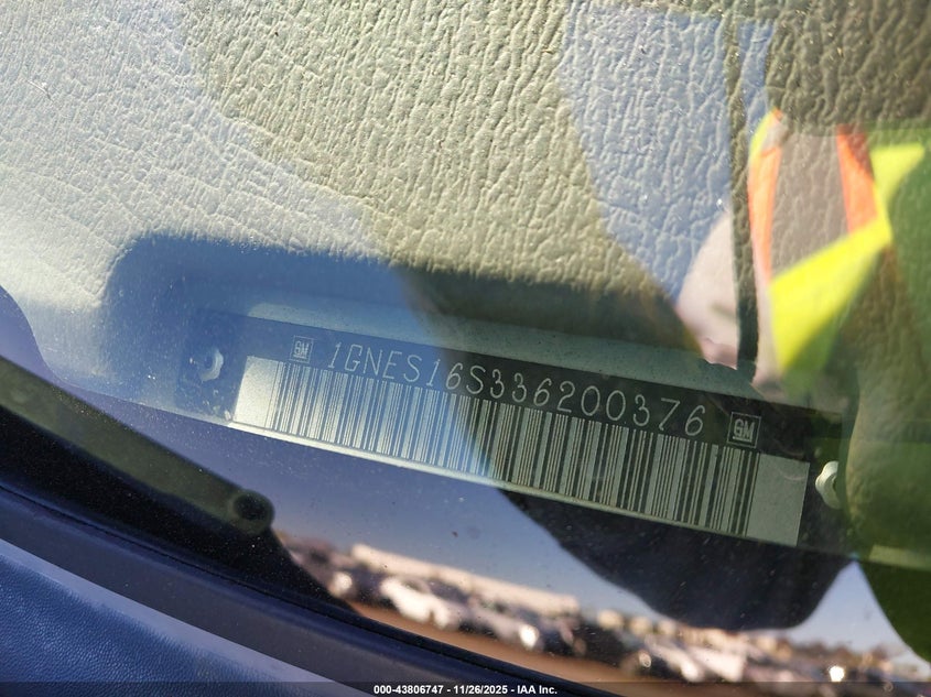 2003 Chevrolet Trailblazer Ext Lt VIN: 1GNES16S336200376 Lot: 43806747