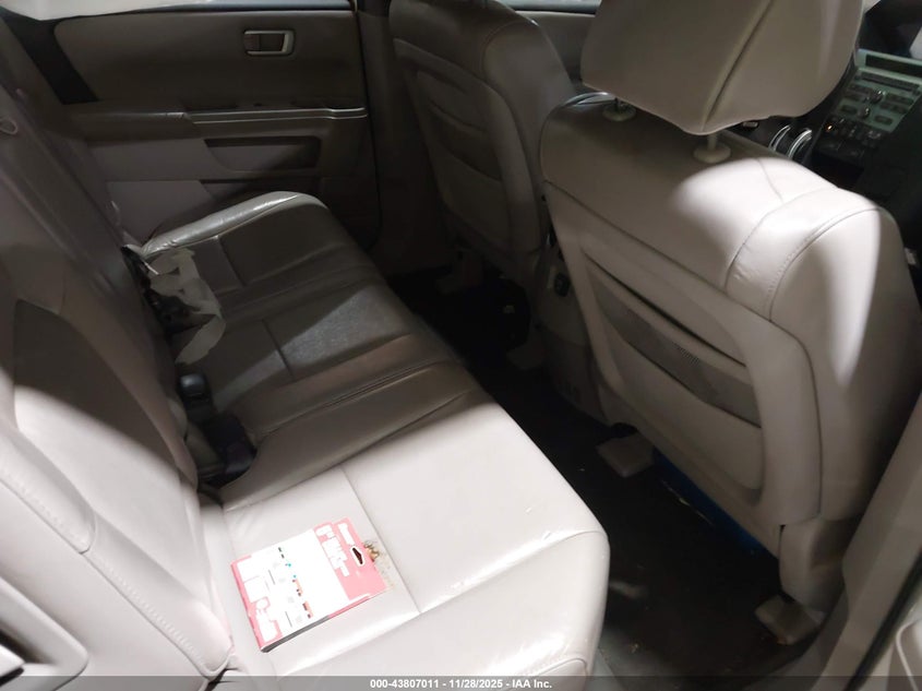 2011 Honda Pilot Ex-L VIN: 5FNYF3H75BB015859 Lot: 43807011