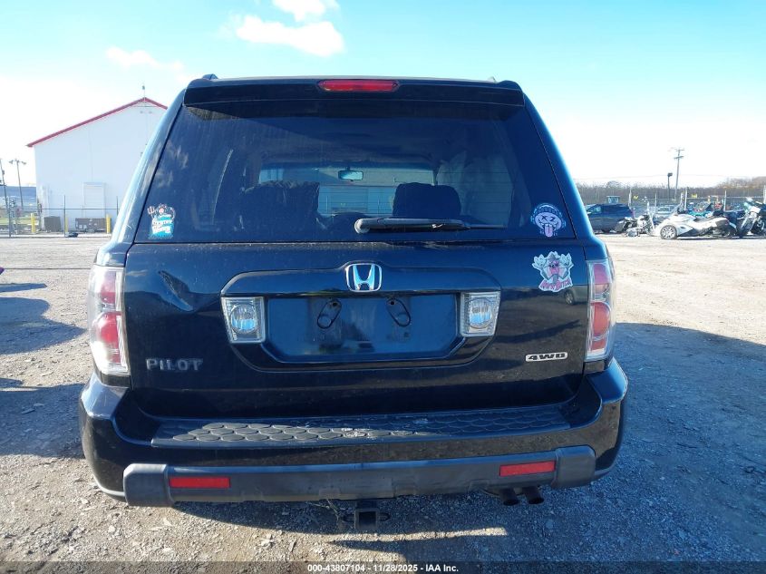 2006 Honda Pilot Ex-L VIN: 2HKYF18506H542895 Lot: 43807104