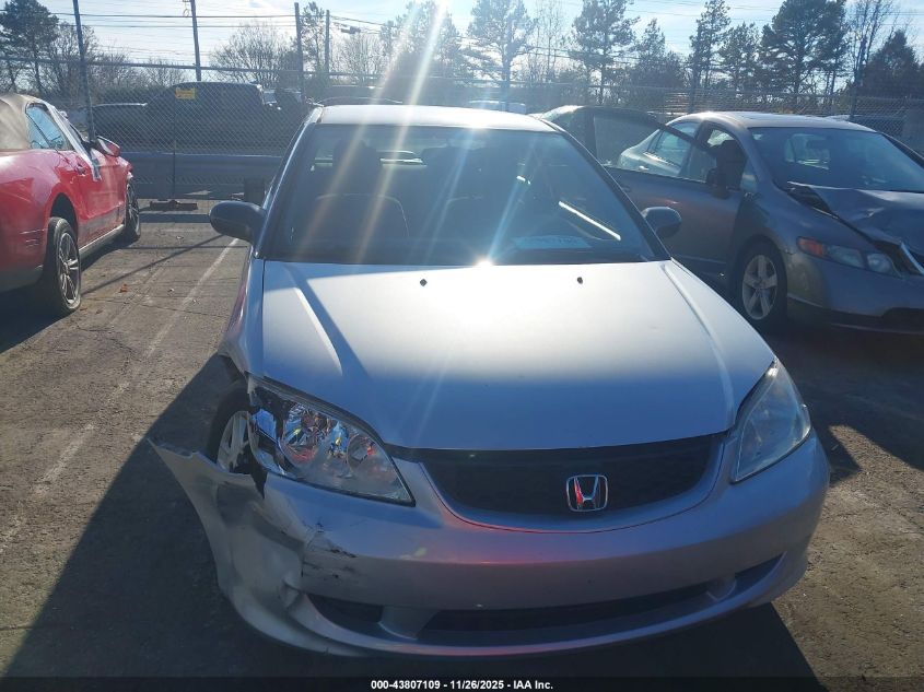 2005 Honda Civic Vp VIN: 1HGEM21165L076990 Lot: 43807109