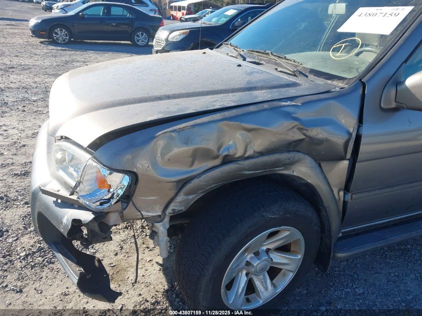 2002 Nissan Pathfinder Le VIN: JN8DR09X32W658312 Lot: 43807159