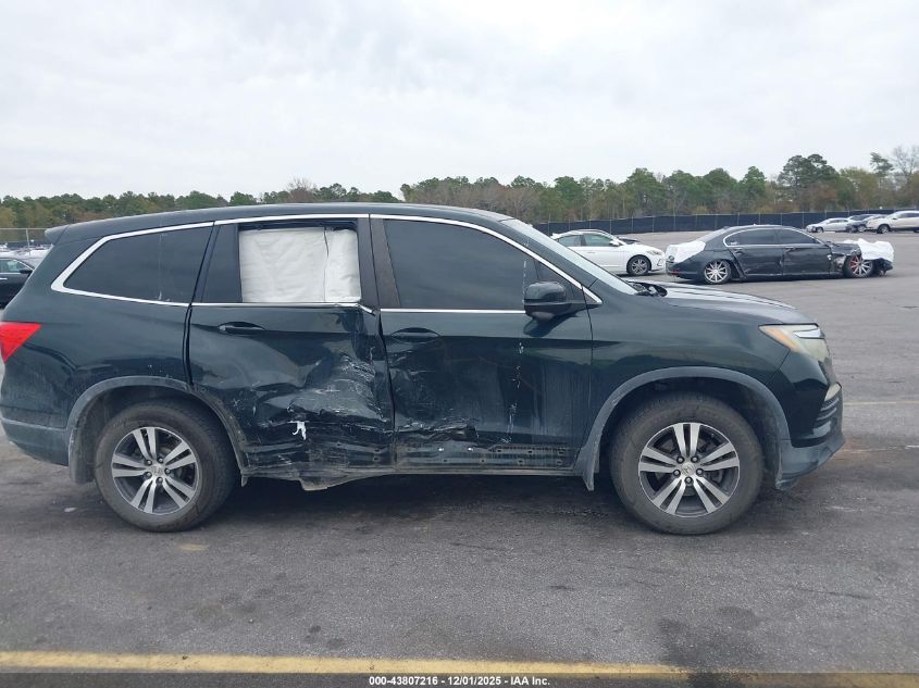 2016 Honda Pilot Ex-L VIN: 5FNYF5H82GB022831 Lot: 43807216