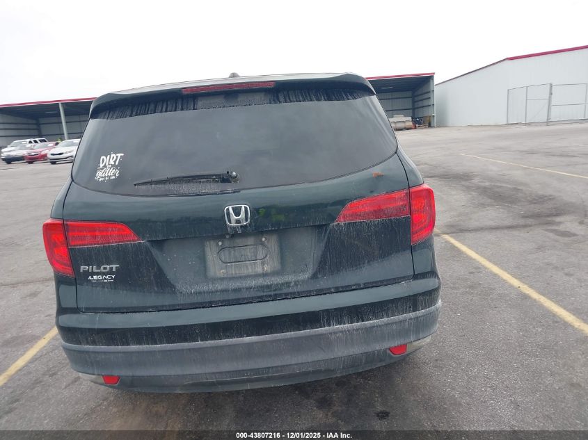 2016 Honda Pilot Ex-L VIN: 5FNYF5H82GB022831 Lot: 43807216