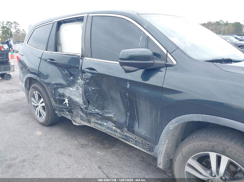 2016 Honda Pilot Ex-L VIN: 5FNYF5H82GB022831 Lot: 43807216