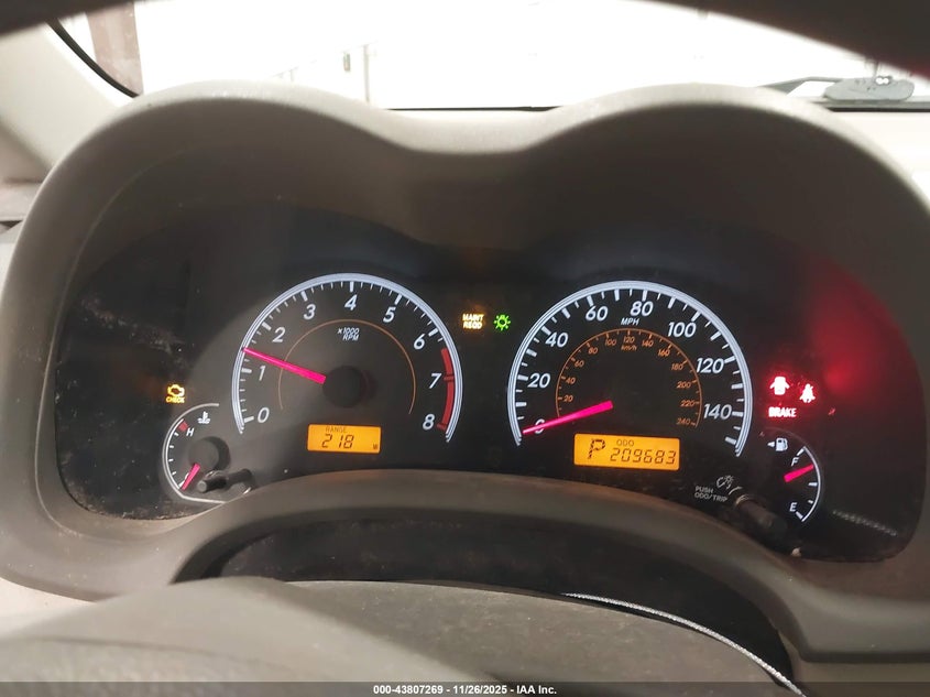 2009 Toyota Corolla Xle VIN: 1NXBU40EX9Z031743 Lot: 43807269