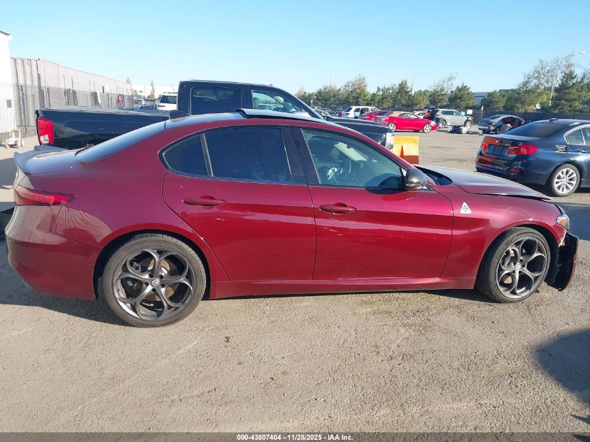 2018 Alfa Romeo Giulia Ti Sport Rwd VIN: ZARFAECN3J7599020 Lot: 43807404