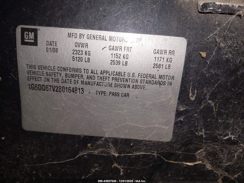 1G6DD67V280164813 2008 CADILLAC STS photo no. 9
