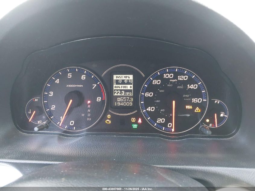 2007 Acura Tsx VIN: JH4CL96907C019850 Lot: 43807569