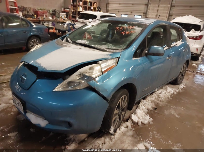 Vin: 1n4az0cp2ec337400, lot: 44303240, nissan leaf sl 20142