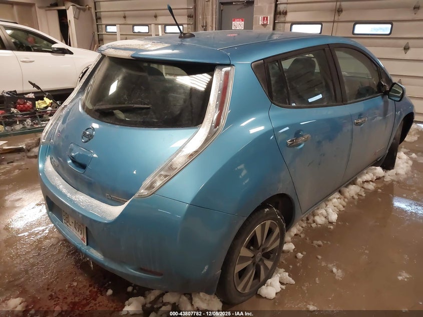 Vin: 1n4az0cp2ec337400, lot: 44303240, nissan leaf sl 20144