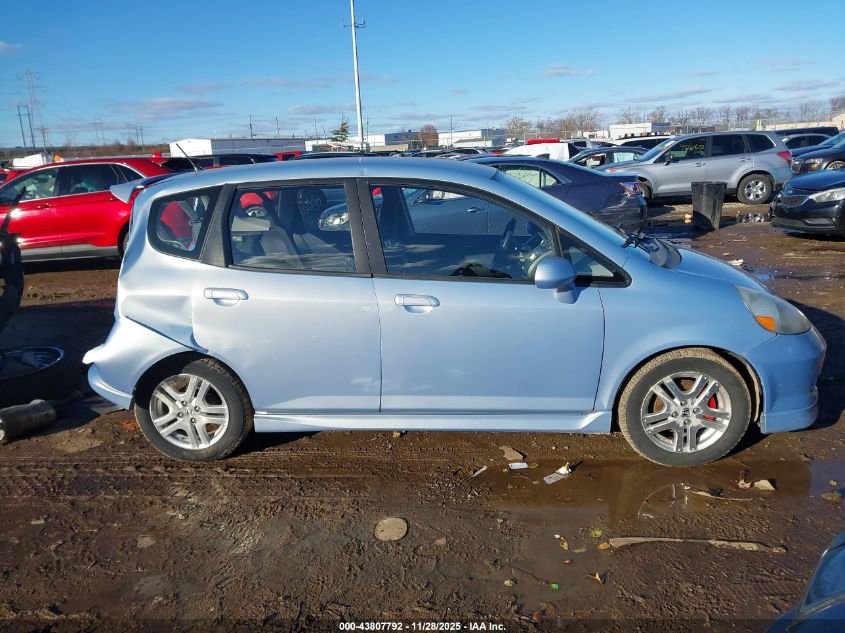 2008 Honda Fit Sport VIN: JHMGD37688S037181 Lot: 43807792