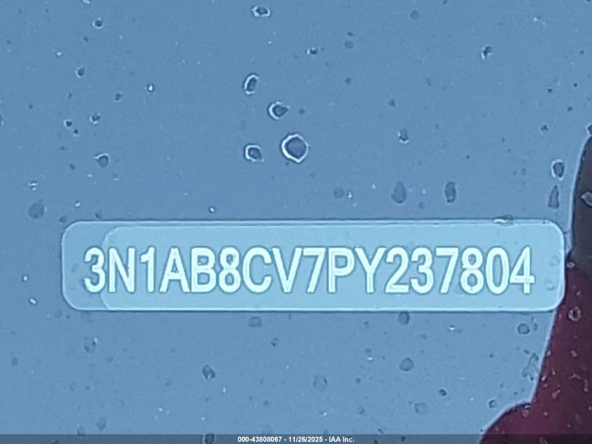 2023 Nissan Sentra VIN: 3N1AB8CB7PY237804 Lot: 43808067