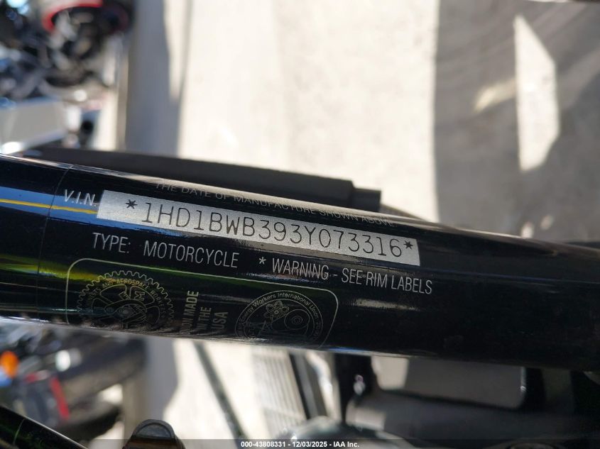 2003 Harley-Davidson Flstci VIN: 1HD1BWB393Y073316 Lot: 43808331