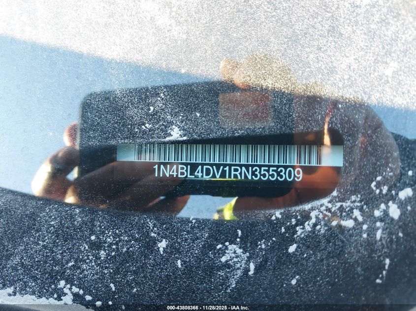 2024 Nissan Altima Sv Fwd VIN: 1N4BL4DV1RN355309 Lot: 43808366