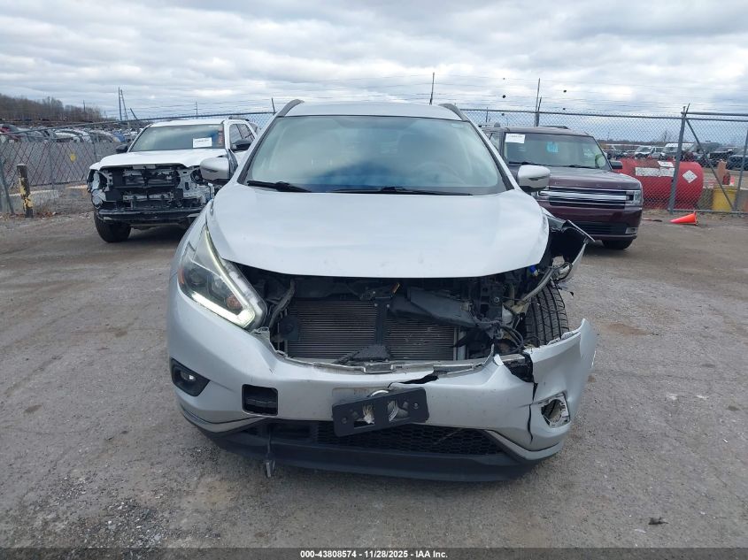 2018 Nissan Murano Sv VIN: 5N1AZ2MH5JN124528 Lot: 43808574